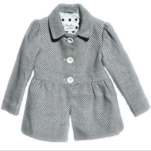 Cherokee Gray and White Pea Coat 4T